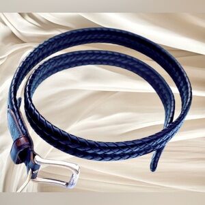 Fossil Men's Black Braided Leather Belt  Size 36